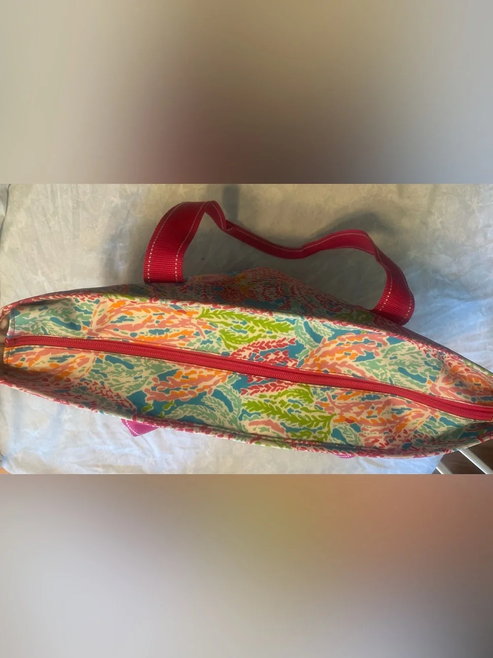 Lilly Pulitzer Insulated Cooler Beach Tote Bag- Let’s Cha Cha Coral Reef Print